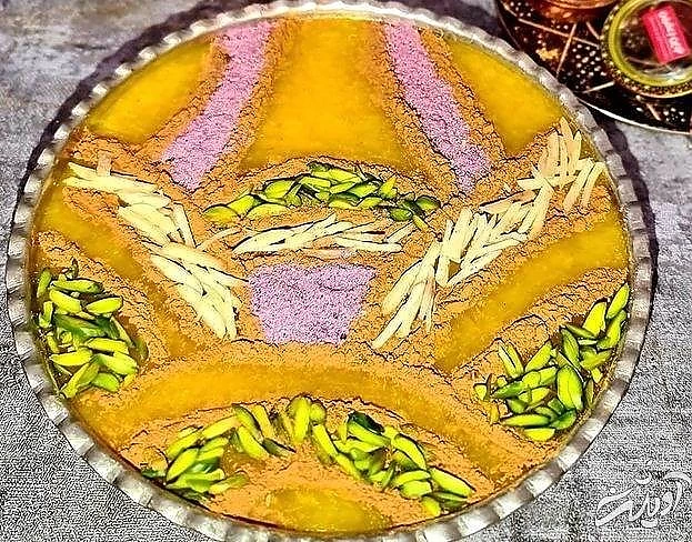 تزیین شیک شله زرد با دارچین تزیین با دارچین